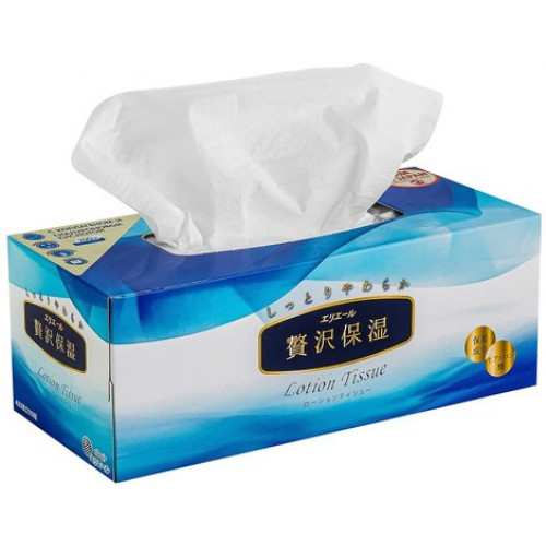 Elleair lotion tissue салфетки бумажные в коробке 200 шт