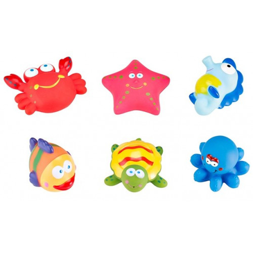 Набор игрушек 6+ для ванной морские обитатели 6 шт ROXY-KIDS