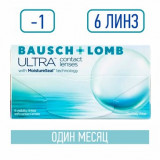 Bausch&lomb ultra контактные линзы плановой замены -1.00 6 шт