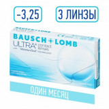 Bausch&lomb ultra контактные линзы плановой замены -3.25 3 шт