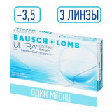 Bausch&lomb ultra контактные линзы плановой замены -3.50 3 шт