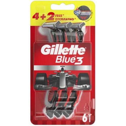 Gillette blue 3 бритва одноразовая 4 шт +2