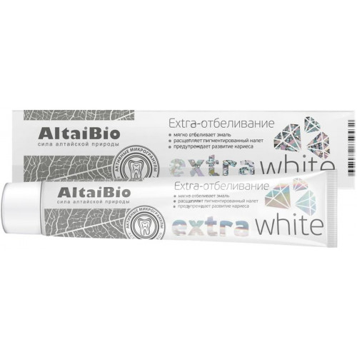 Altaibio паста зубная экстра отбеливание с активными микрогранулами 75мл