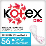 KOTEX Ультратонкие Deo Ежедневные прокладки 56 шт