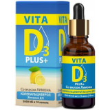 Вита Д3/vita D3 раствор водный мицеллированный 500ме/кап 30мл лимон