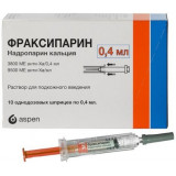 Фраксипарин раствор для и/п/к 9500ме анти-ха/мл 0.4мл 3800ме анти-ха шприц 10 шт