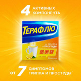 ТераФлю жаропонижающее обезболивающее средство от симптомов гриппа и простуды, 10 шт