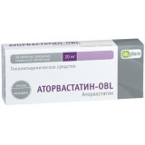 Аторвастатин-obl таб п/об пленочной 20мг 30 шт