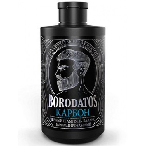 Borodatos шампунь-баланс мужской карбон 400 мл черный