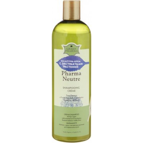 GreenPharma фарманетр шампунь-крем 500мл для нормальных волос с экстрактами растений