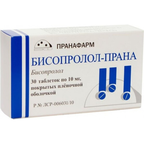 Бисопролол-Прана таб 10 мг 30 шт