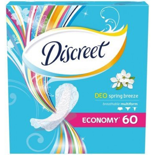 Discreet прокладки ежедневные 60 шт део трио весенний бриз