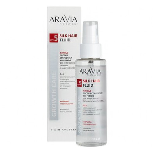 Флюид против секущихся кончиков для интенсивного питания и защиты волос Silk Hair Fluid 110 мл ARAVIA Professional
