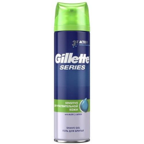 Gillette series sensitive skin гель для бритья 200мл для чувствительной кожи алоэ