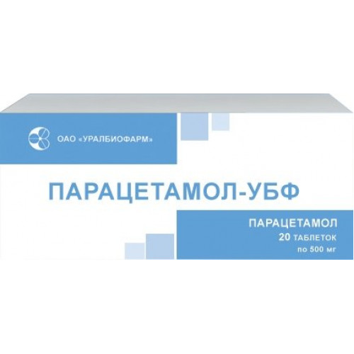 Парацетамол-УБФ таб 500мг 20 шт