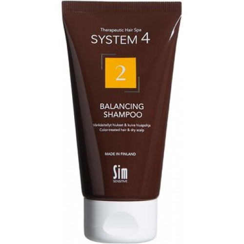 System 4 Balancing Терапевтический шампунь №2 для сухой кожи головы и поврежденных волос 75 мл