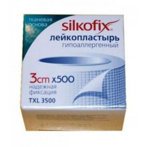 Silkofix лейкопластырь на тканевой основе 3см x 500см