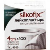 Silkofix лейкопластырь на тканевой основе 4см x 500см