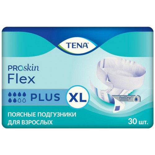 Tena flex plus подгузники для взрослых р.xl 105-153см 30 шт