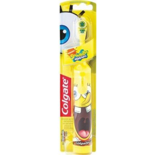 Colgate щетка зубная для детей электрическая smiles sponge bob