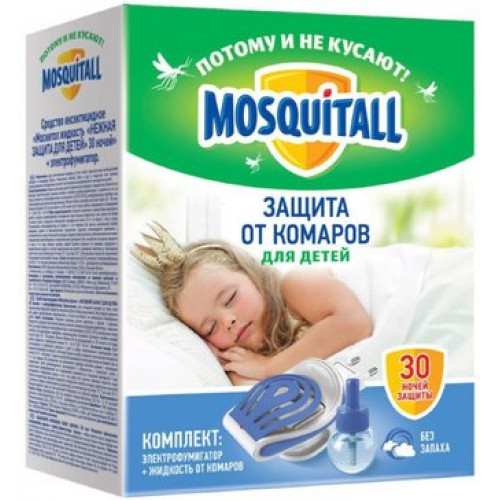 Mosquitall нежная защита комплект для детей электрофумигатор+жидкость 30 ночей