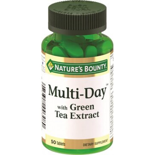 Natures bounty витаминный комплекс мультидей таб 50 шт с экстрактом зеленого чая