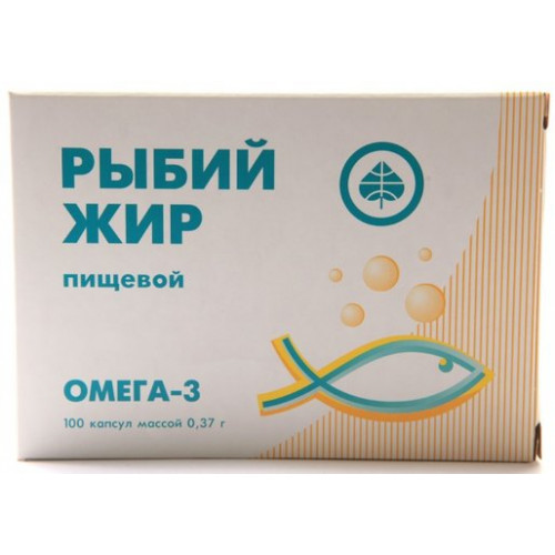 Рыбий жир пищевой Омега-3 капс 100 шт