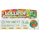 PresiDENT Kids Lollipop Зубная паста для детей 3-6 лет со вкусом леденца 50 мл