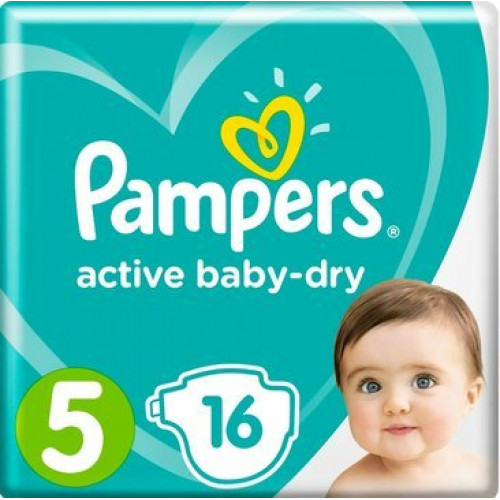 Pampers active baby dry подгузники junior 11-16кг 16 шт