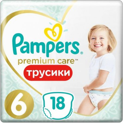 Pampers premium care pants подгузники-трусики 15+кг/extra large 18 шт