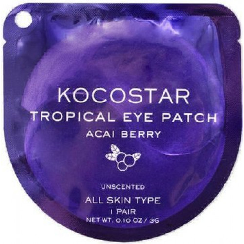 Kocostar Патчи для глаз гидрогелевые тропические фрукты ягоды асаи 2 шт/1 пара