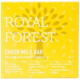 Royal forest carob milk bar кэроб без глютена и сахара необжаренный 75г полезная альтернатива шоколаду