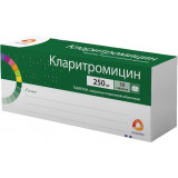 Кларитромицин таб п/об пленочной 250мг 10 шт рафарма