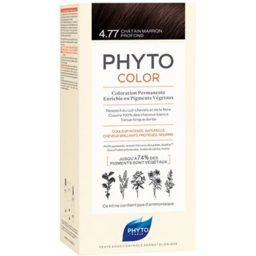 Фитосолба фитоколор крем-краска для волос тон 4.77 насыщенный глубокий каштан