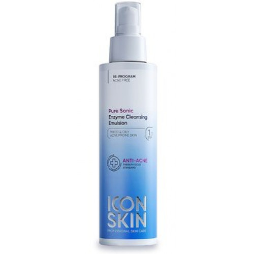 ICON SKIN Пенка очищающая для умывания с энзимами и комплексом кислот. Для смешанной, жирной и проблемной кожи. Профессиональный уход. 150мл.