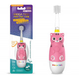 Электрическая детская зубная щётка Котёнок Mega Ten kids sonic