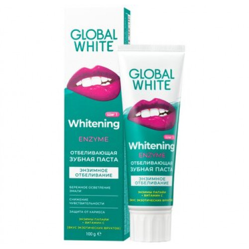 Зубная паста Энзимное отбеливание GLOBAL WHITE whitening enzyme 100 г
