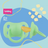 Lubby Пустышка латексная, скошенный сосок, 0+, 1 шт 28555