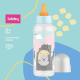 Lubby Бутылочка полипропиленовая, с латексной соской, 0+ 250 мл 13564