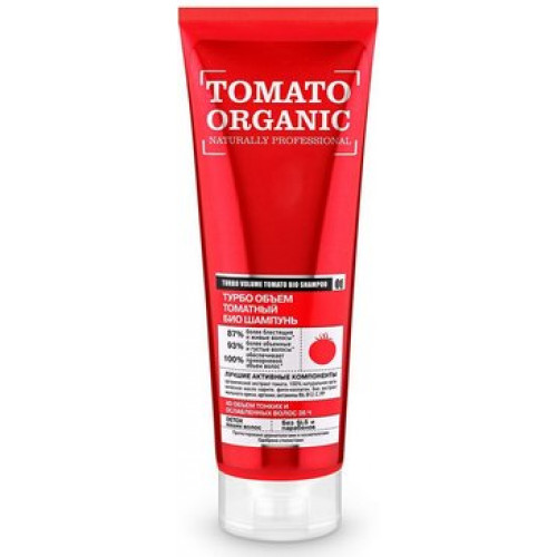 Organic shop шампунь для волос турбо объем 250мл био tomato томатный