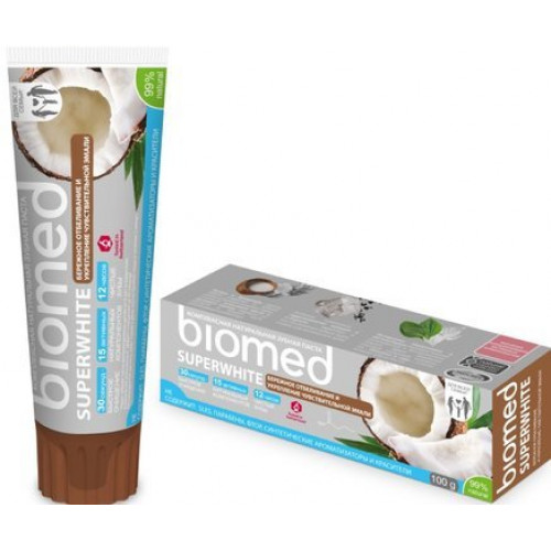 Biomed паста зубная супервайт 100г туба