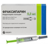 Фраксипарин раствор для и/п/к 9500ме анти-ха/мл 0.3мл 2850ме анти-ха шприц 10 шт