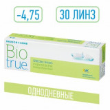 Biotrue oneday линзы контактные однодневные мягкие -4.75 30 шт