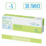 Biotrue oneday линзы контактные однодневные мягкие -5.00 30 шт
