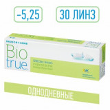 Biotrue oneday линзы контактные однодневные мягкие -5.25 30 шт
