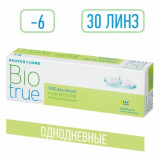 Biotrue oneday линзы контактные однодневные мягкие -6.00 30 шт