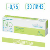 Biotrue oneday линзы контактные однодневные мягкие -0.75 30 шт