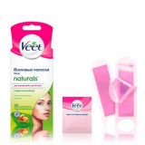 Veet Naturals восковые полоски для лица с маслом ши для нормальной и сухой кожи 20 шт